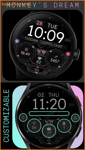 Dream 144 Digital Watch Face screenshot