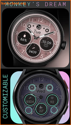 Dream 145 Rose Gold Watch Face screenshot