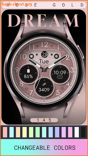 Dream 145 Rose Gold Watch Face screenshot