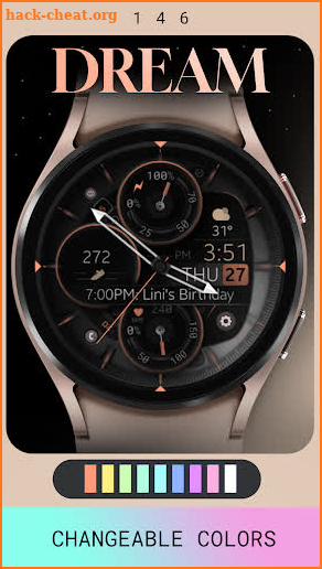 Dream 146 Hybrid watch face screenshot