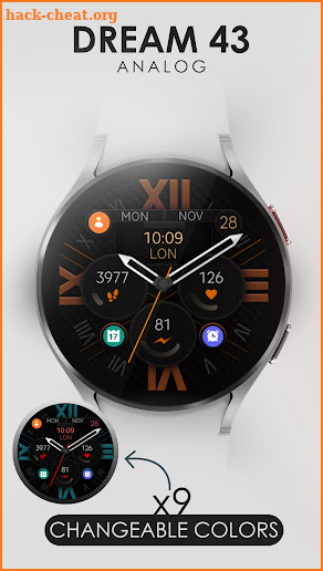 Dream 43 analog watch face screenshot