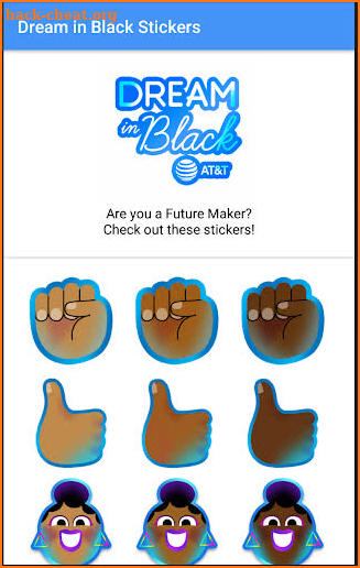 Dream in Black Stickers screenshot