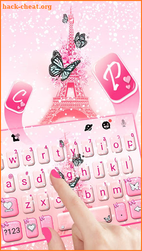 Dream Pink Paris Keyboard Theme screenshot