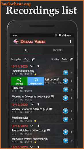 Dream Voices - A sleep talk recorder screenshot