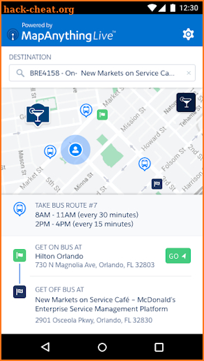 Dreamforce Shuttle Tracker screenshot