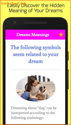 Dreams Meanings (Free App by TellMeMyDream.com) screenshot