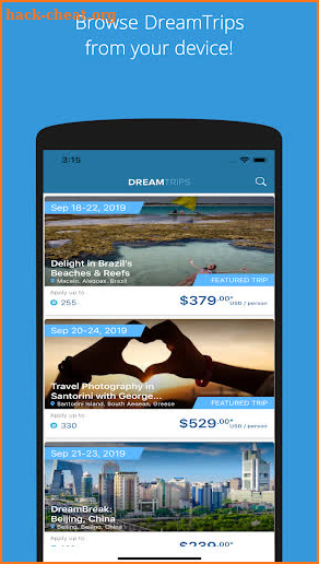 DreamTrips Preview screenshot