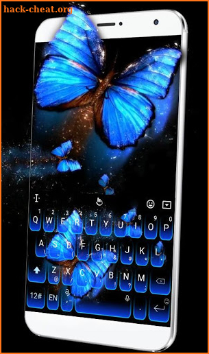 Dreamy Blue Butterfly Keyboard Theme screenshot