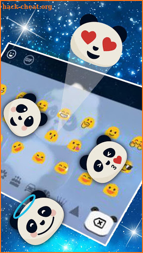 Dreamy Galaxy Panda Keyboard Theme screenshot