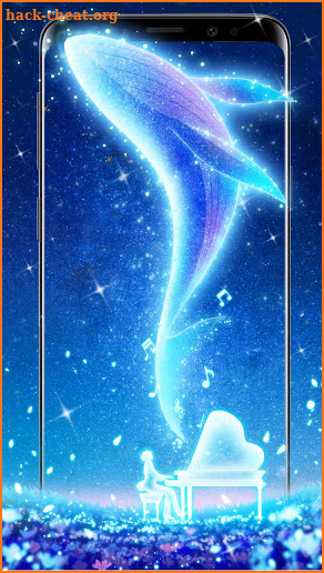 Dreamy Galaxy Whale Live Wallpapers screenshot