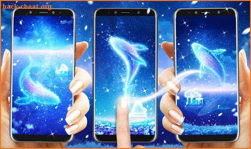 Dreamy Galaxy Whale Live Wallpapers screenshot