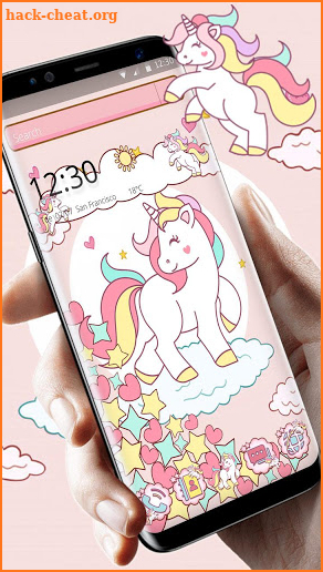 Dreamy Unicorn Gravity Theme screenshot