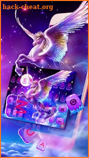 Dreamy Wing Unicorn Keyboard Theme screenshot