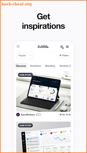 Dribbble screenshot