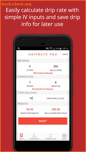 Drip Rate Calculator for IV screenshot