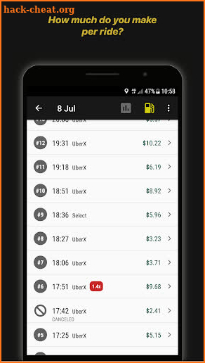 Driver Earnings for Uber screenshot