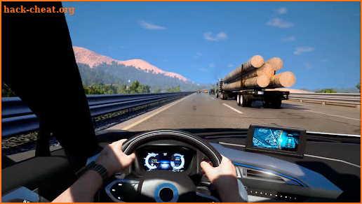 Driving simulator drive in car screenshot