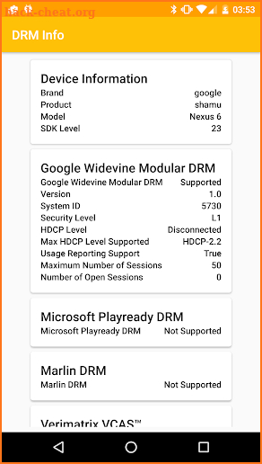 DRM Info screenshot