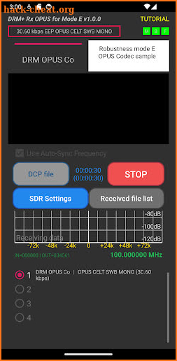 DRM+ Rx OPUS for Mode E screenshot