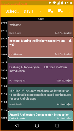 Droidcon Berlin 2018 Schedule screenshot