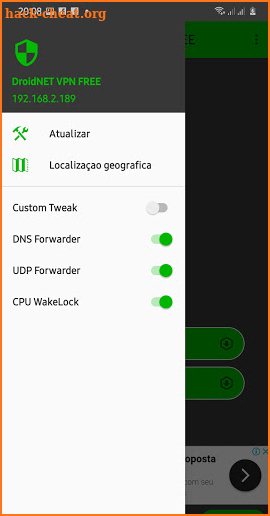 DroidNET VPN FREE screenshot