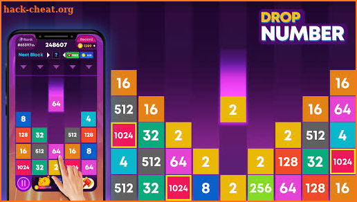 Drop Number: Number Puzzle 2048 screenshot