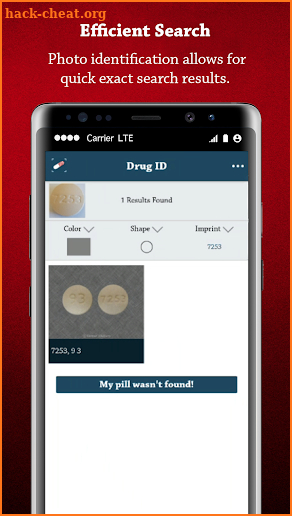 Drug ID screenshot