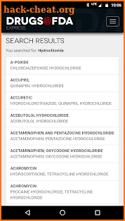 Drugs@FDA Express screenshot