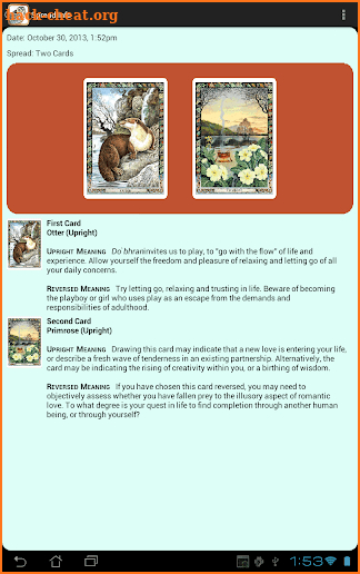 Druid Oracle Cards screenshot