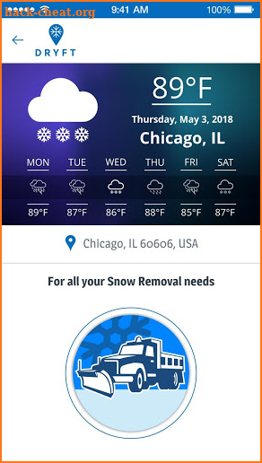 Dryft: The best On Demand Snow Removal App! screenshot