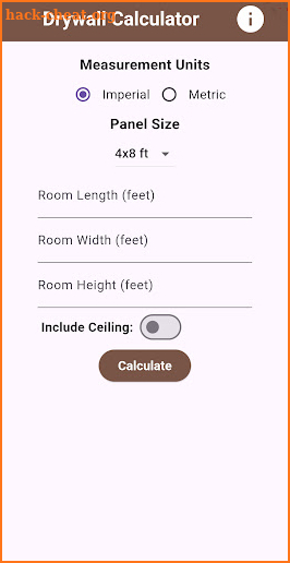 Drywall Materials Calculator screenshot