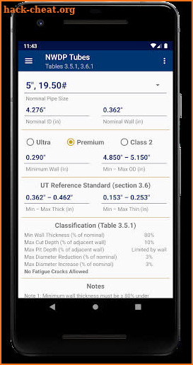 DS-1 Fifth Edition Acceptance Criteria screenshot