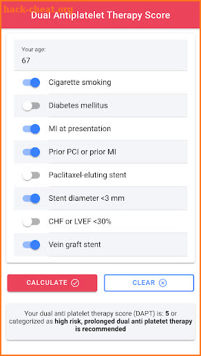 Dual Antiplatelet Therapy - Cardiovascular Risk screenshot