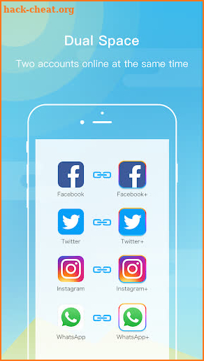 Dual Space - Multi Accounts & Fresh Blue Theme screenshot