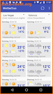 Dual Weather - Two weather reports side-by-side screenshot