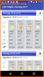 Dual Weather - Two weather reports side-by-side screenshot