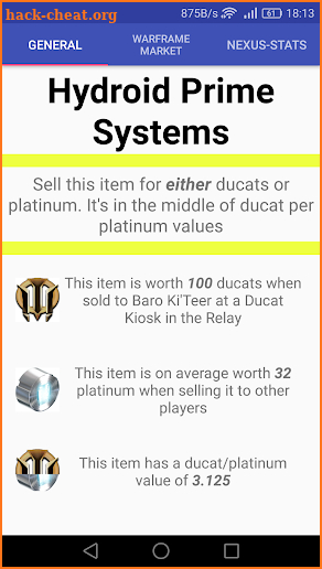 Ducats or Plat for Warframe screenshot