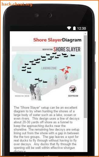 Duck Hunting App With Diagrams screenshot