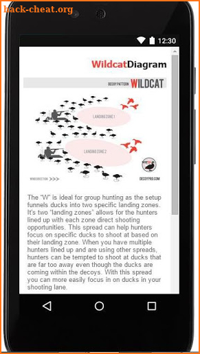 Duck Hunting App With Diagrams screenshot