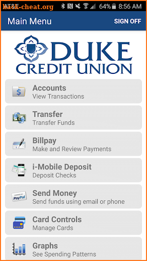 Duke FCU i-Mobile screenshot