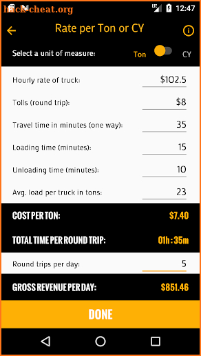 Dump Truck Math screenshot