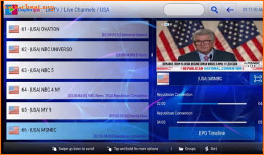 Duplex IPTV player TV Box Guide screenshot