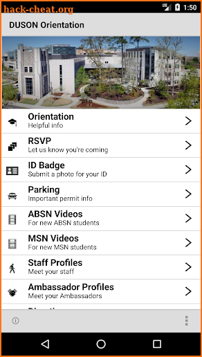 DUSON Orientation screenshot