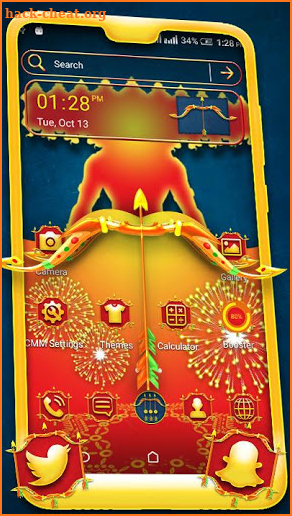 Dussehra Ravan Launcher Theme screenshot