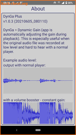 DynGa Plus - dynamic gain audio player screenshot