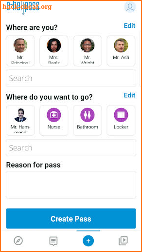 e-hallpass screenshot