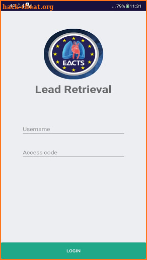 EACTS Lead Retrieval screenshot