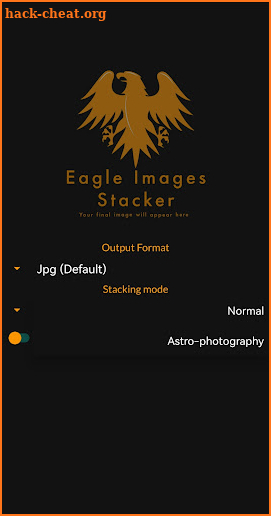 Eagle Image stacker screenshot