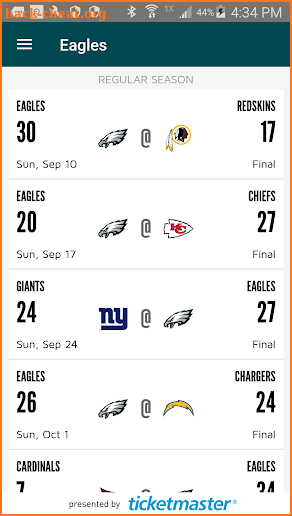 Eagles Official Mobile screenshot