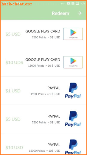 Earn gift cards screenshot